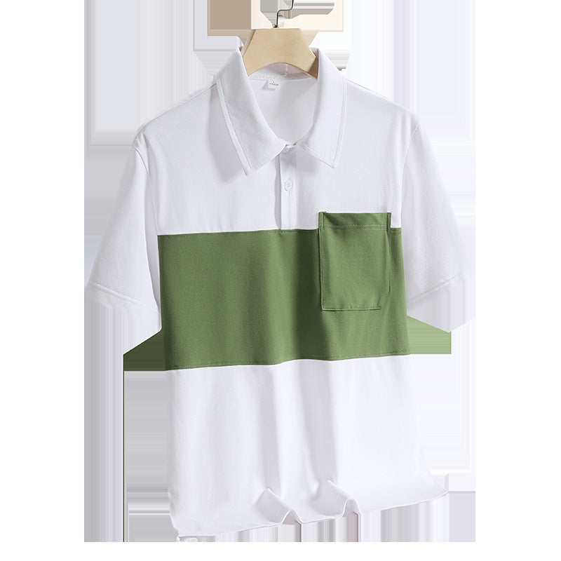 New Ice Silk Quick-drying Polo Shirt Men's Short-sleeved T-shirt