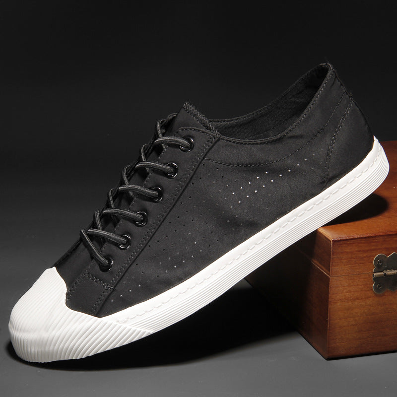 Summer New Men's Slip-on Breathable Canvas Shoes Soft Comfortable Low-top Board Shoes