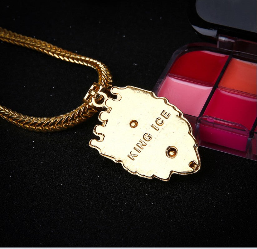 Lion Head Pendant Necklace men