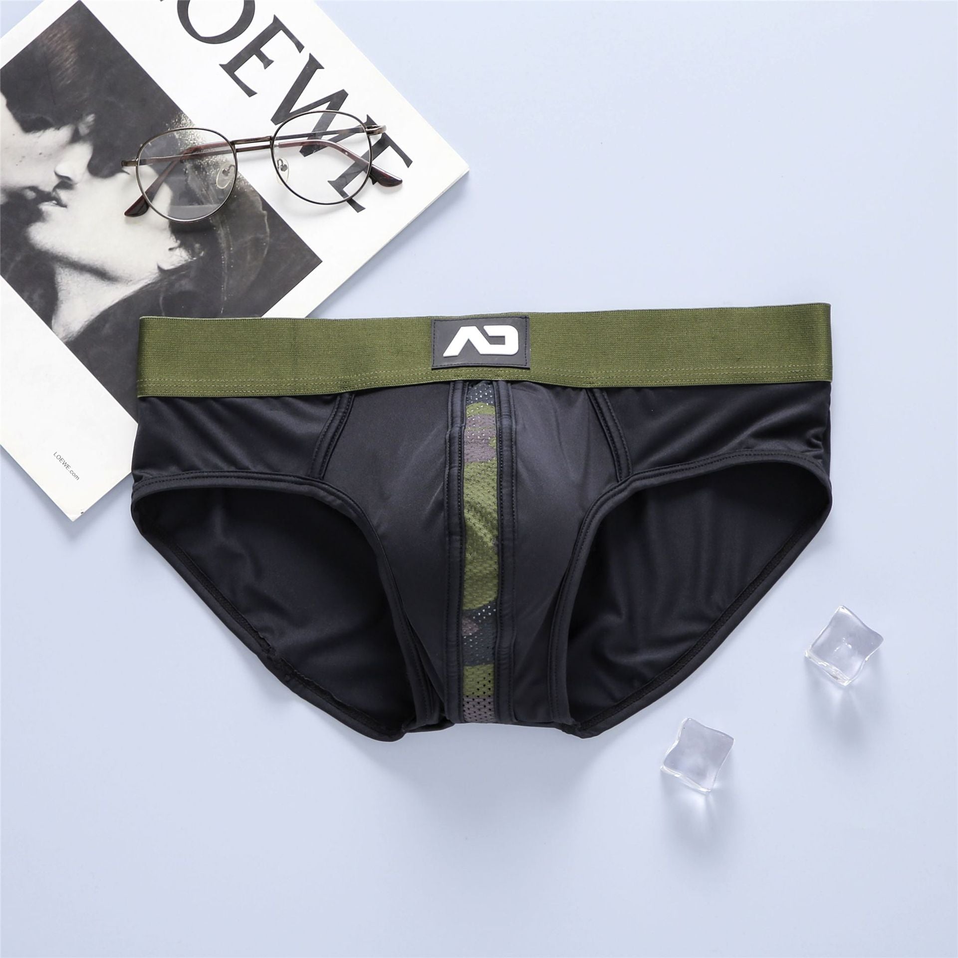 Men's Milk Silk Low Waist Elastic Three-dimensional Bag Comfortable Briefs
