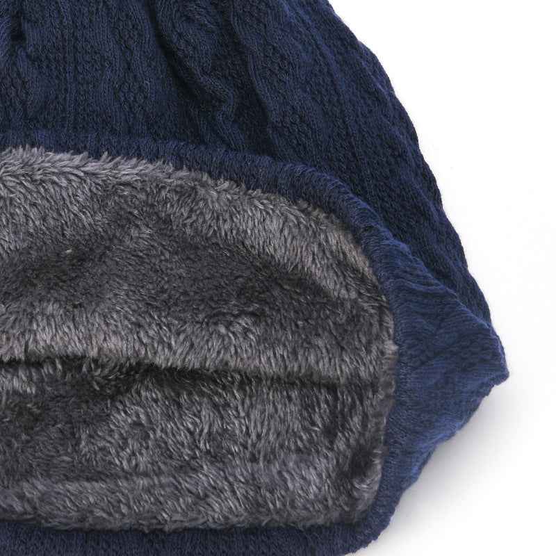 Men's Hat Winter Youth Warm Thickened Knitting Woolen Cap