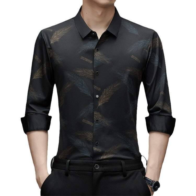Long Sleeve black Shirt Men