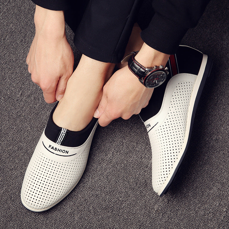 Korean Style Leisure Hollow-out Height Increasing Elevator Shoes For Men