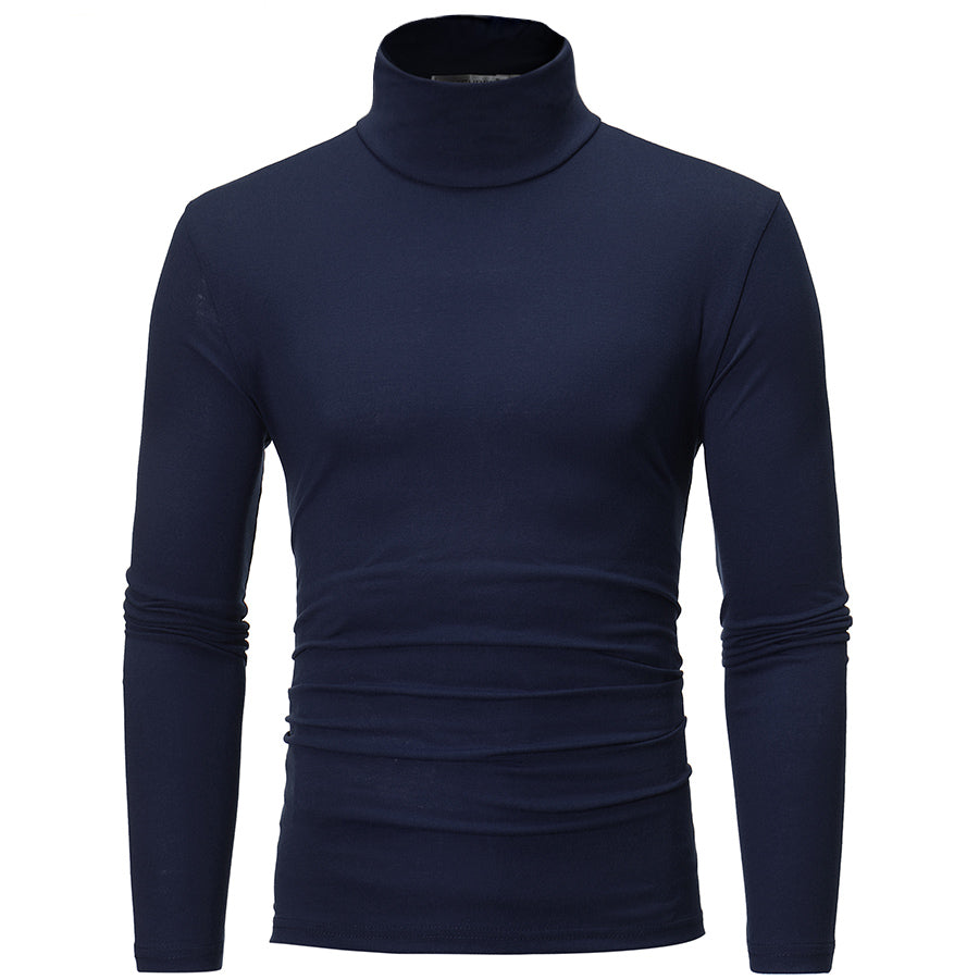 Men's turtleneck long-sleeved T-shirt
