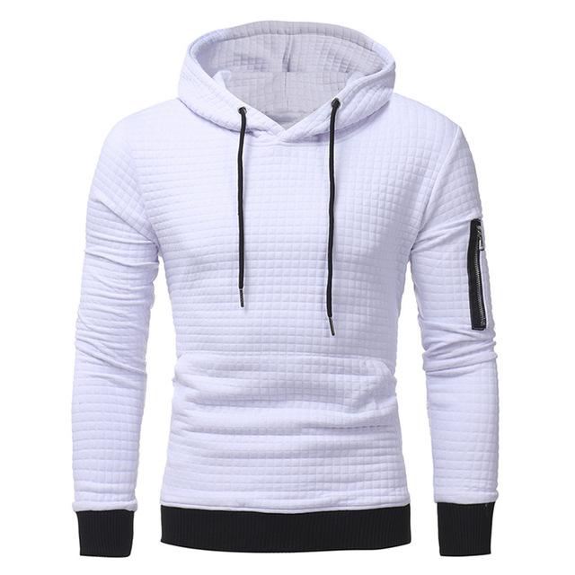 Men Sweatshirt Hoodie With Arm Zipper Long Sleeve hoodie