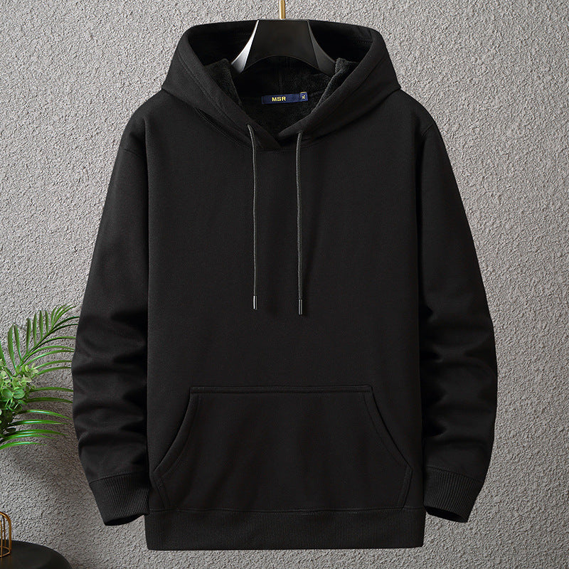 Winter Fleece-lined Pullover Hoodie