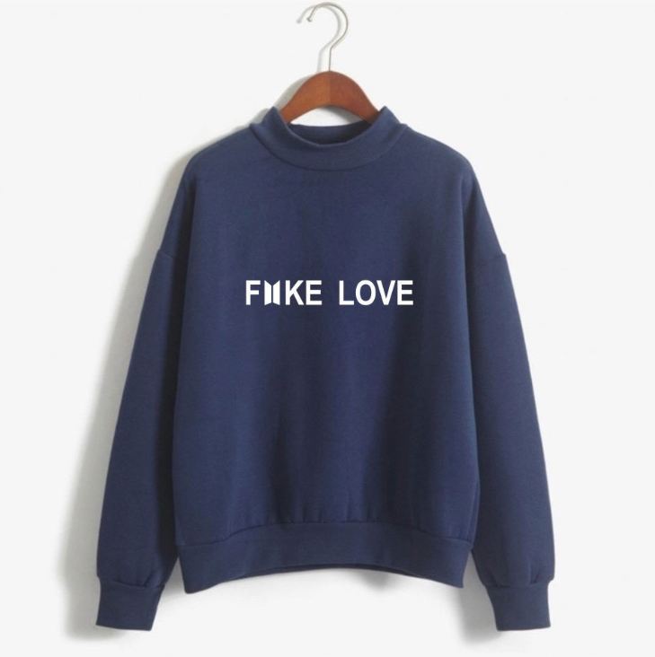 Fake Love high collar sweater
