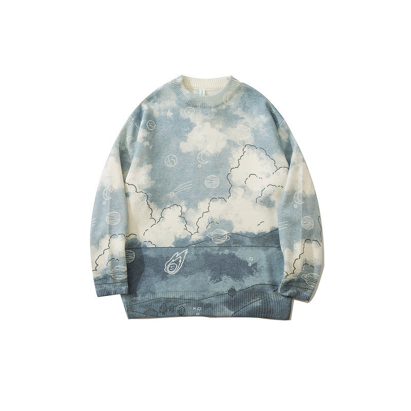 High Street Men's Sweater Long Sleeve Loose Knit