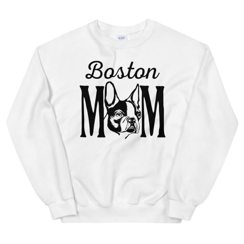 European And American Bull Terrier Printed Round Neck Loose-fitting Casual Pullover