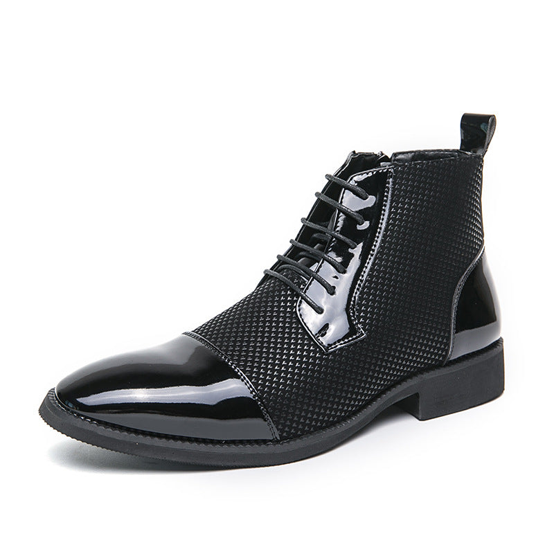 New Leather Boots Fashion Men's Business Formal Leather Shoes