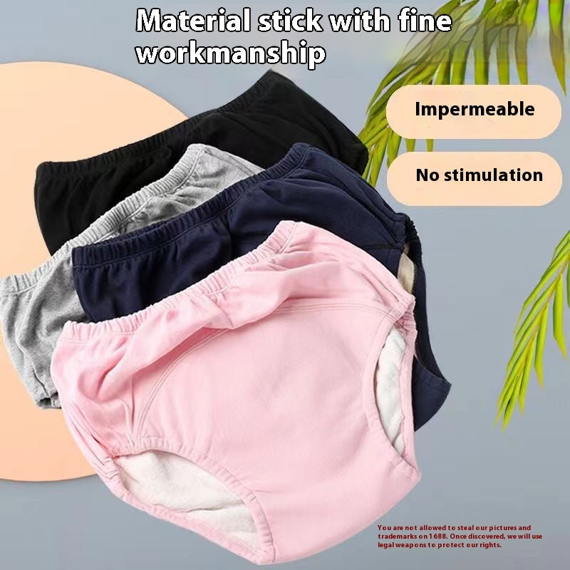 Adult Urine-proof Underwear Men's And Women's Pure Cotton Breathable Keep Dry