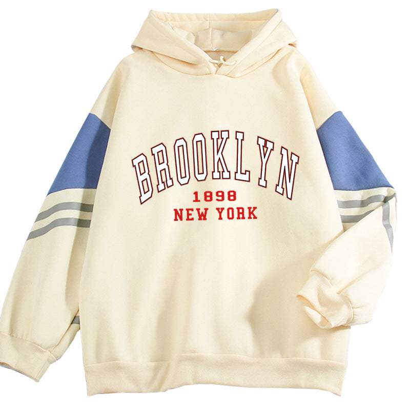 European And American Cute Korean Style Women's Color Matching Top