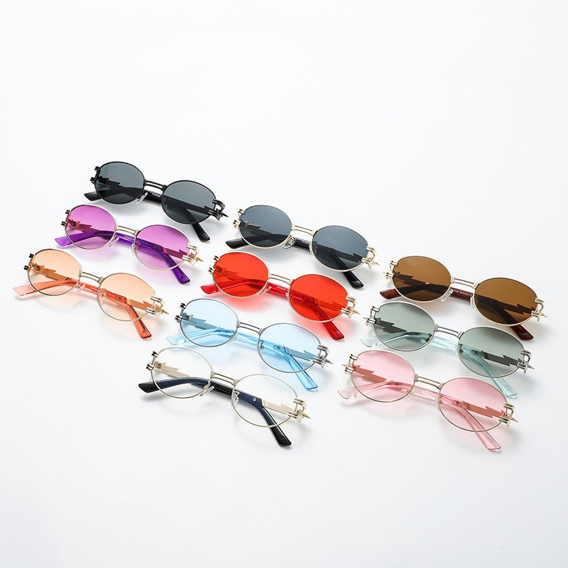 Round Frame Trendy Sun Protection Sunglasses