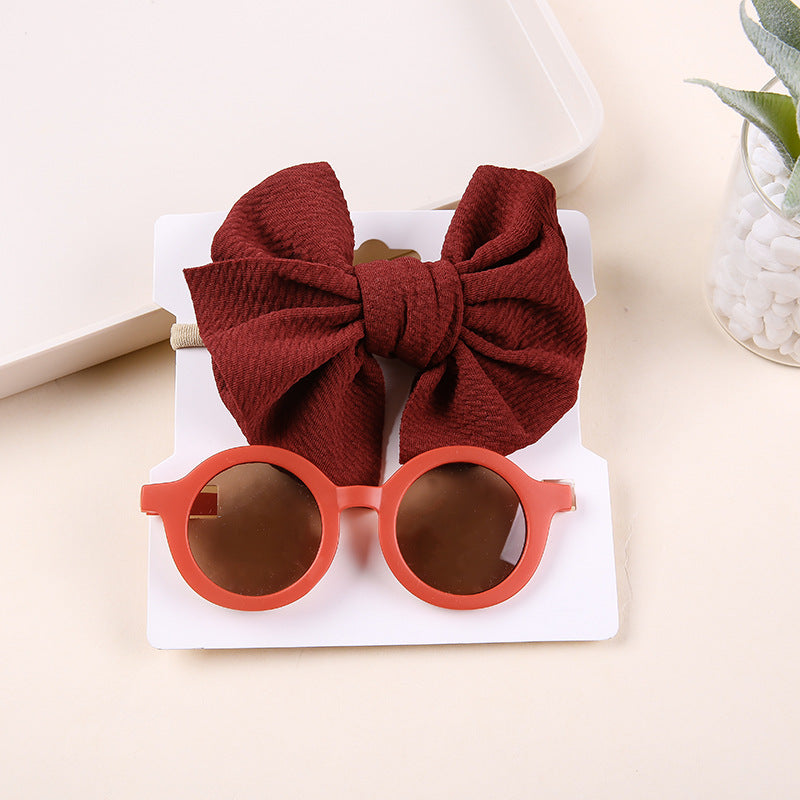 Children's Summer Sunglasses Two-piece Set