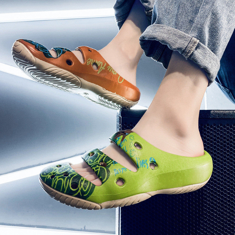 Fashionable Breathable Home Men's Hole Shoes