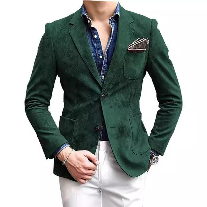 Men's Solid Color Loose And Versatile Suit Jacket