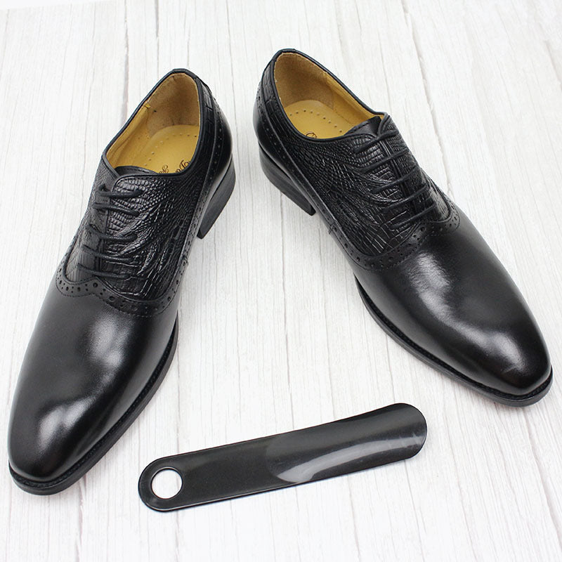 Fashion Top Layer Cowhide Business Leather Shoes