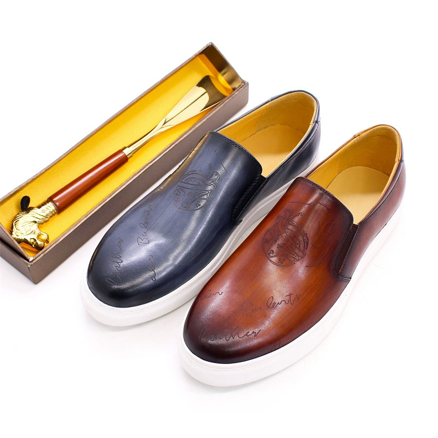 Men's Leather Fashionable Comfortable Casual Shoes