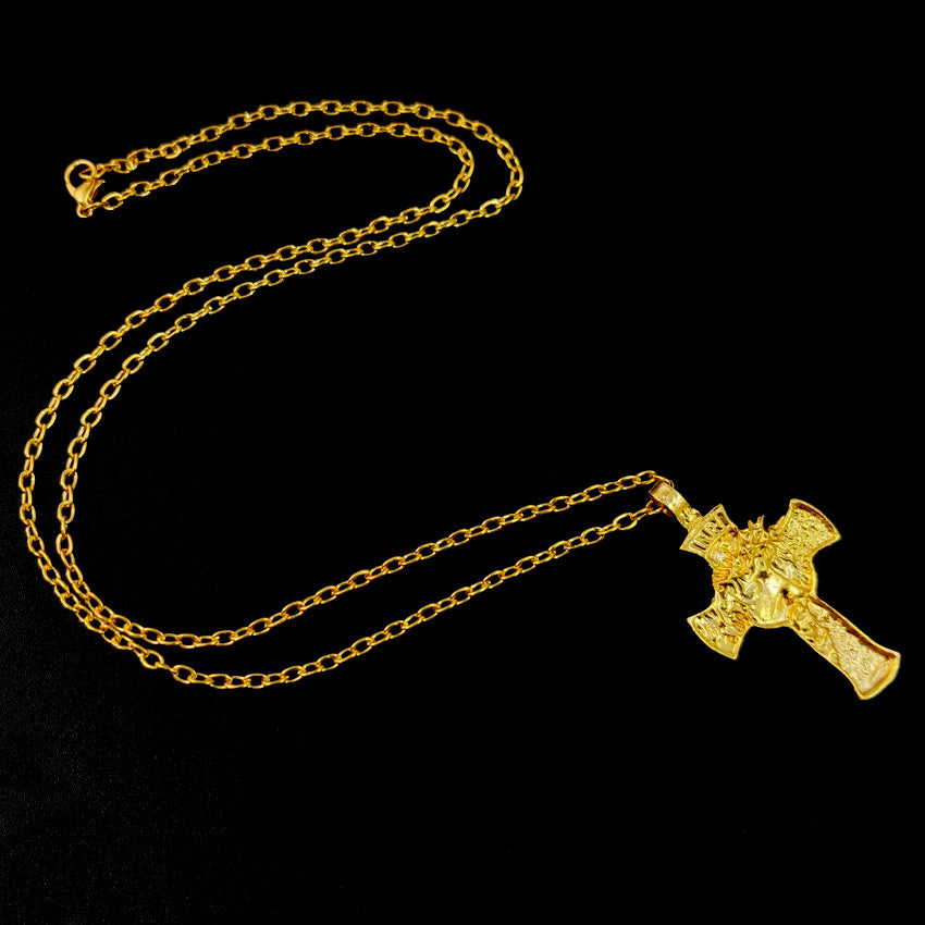 Thorns Jesus Cross Necklace For Men