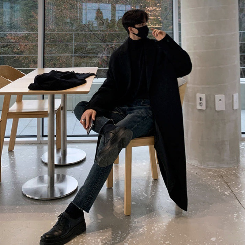 Men's Fashion Personality British Trench Fabric Jacket