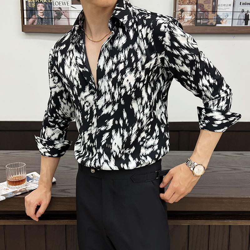 Men's Printed Slim Shirt