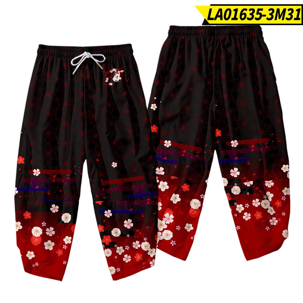 Peach Blossom Kimono Fox Mask Robe Sun-protective Clothing