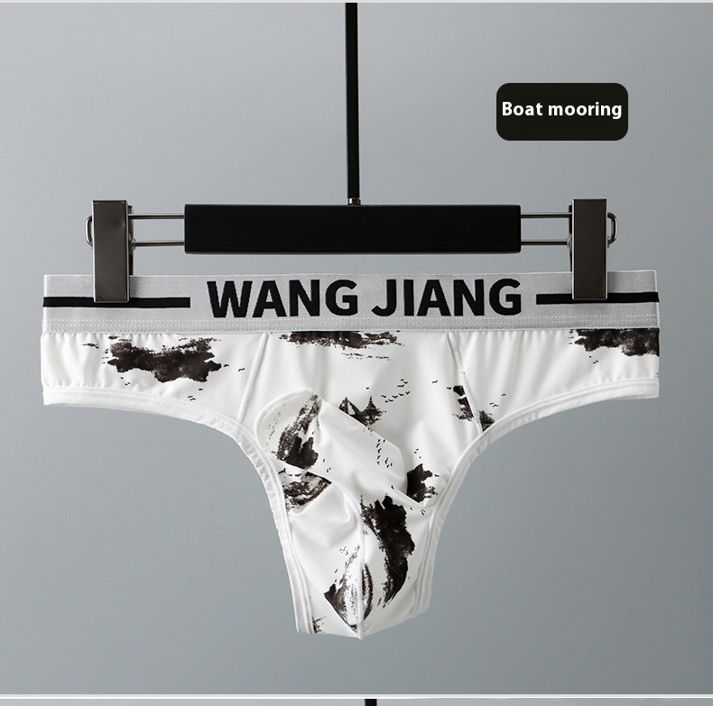 Summer Men's Chinese Ink Style Ice Silk Underwear