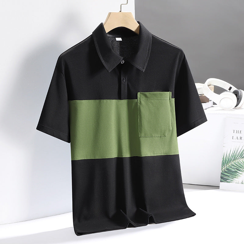 New Ice Silk Quick-drying Polo Shirt Men's Short-sleeved T-shirt