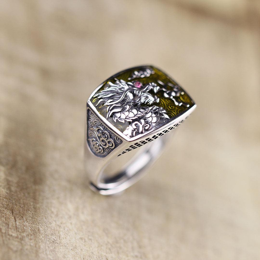 Sterling Silver Dragon Rings For Men And Women