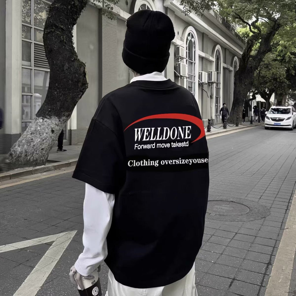 American Fashion Brand Letter Print Short-sleeve T-shirt