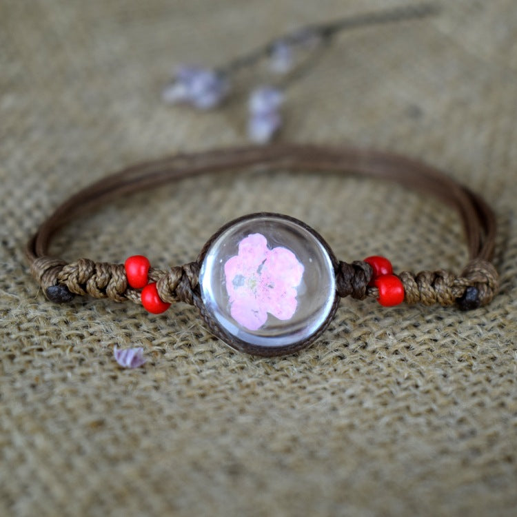 Dried Flower Starry Time Gemstone Necklace