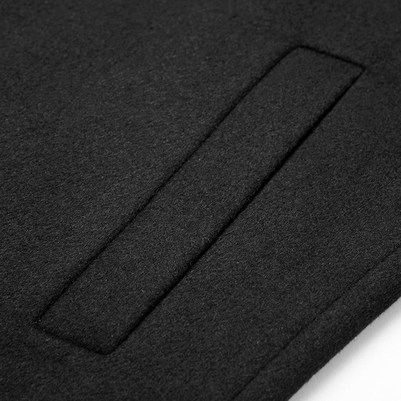 Single-breasted Woolen Coat Men's Clothing