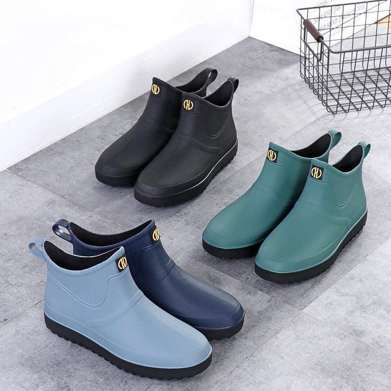 New Fashion Waterproof And Non-slip Men's Short Rain Boots