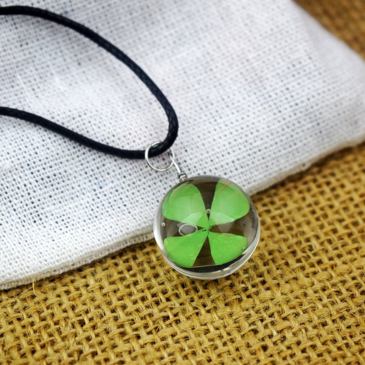 Dried Flower Starry Time Gemstone Necklace