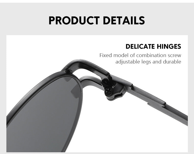 Round Frame Trendy Sun Protection Sunglasses