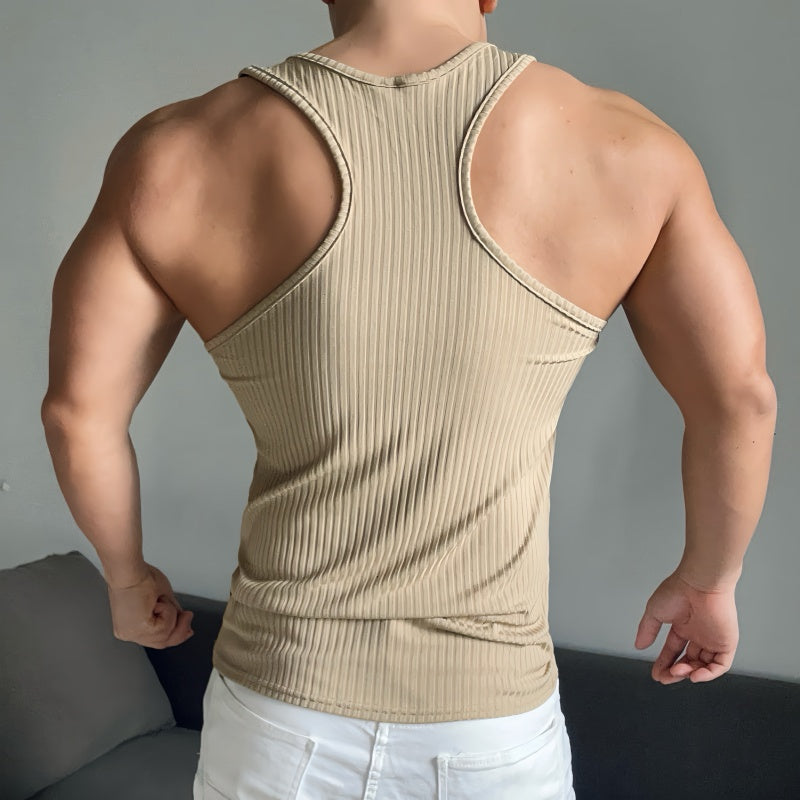 Solid Color Fitness Vest Men's Slim Fit And Quick-drying Spaghetti Strap