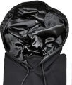 Brushed Hoody Silk Lining Hat Cotton Mixed Polyester Shoulder Sweater