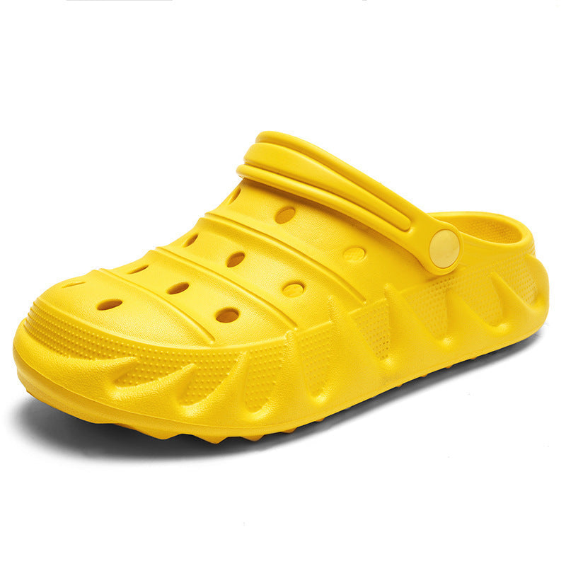 Couple Sandals And Slippers Baotou Hollow, Breathable, Lightweight Casual Two-wear Beach Shoes Hole Shoes