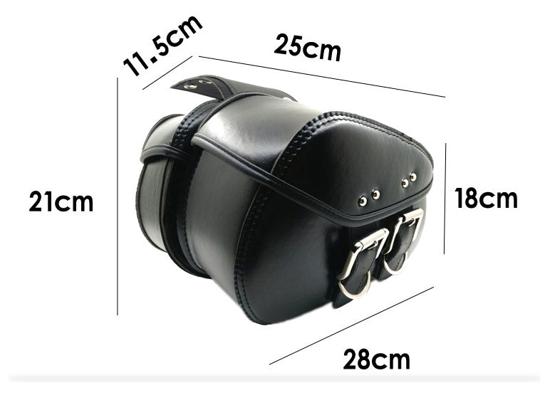 Black PU Leather Luggage Bags Motorcycle Saddlebags Saddle Bags
