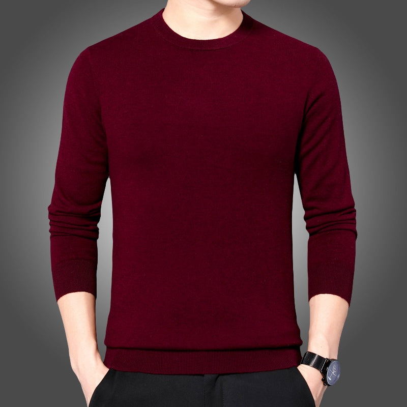 Round neck slim fit sweater