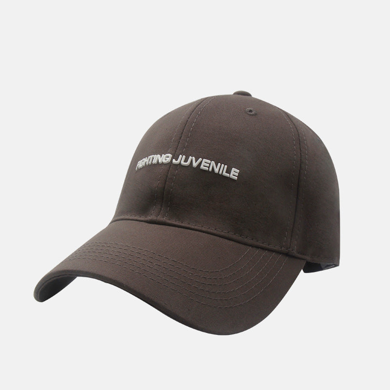 Cotton Letter Curved Brim Adjustable Baseball Cap