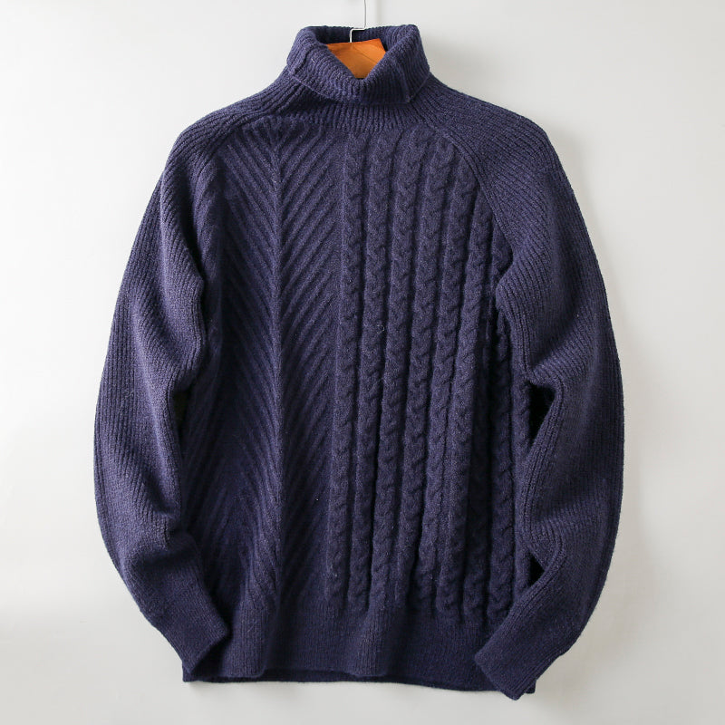 Men's Knitwear Trendy Solid Color Turtleneck Sweater