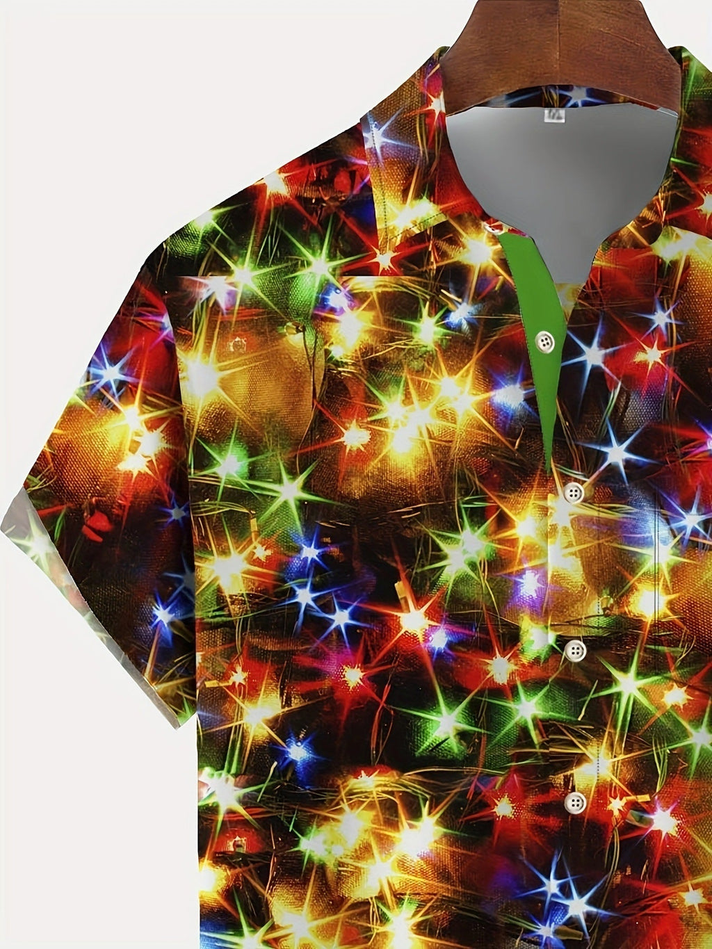 3D Digital Printing Men's Plus Size Button Pocket Short Sleeve Shirt