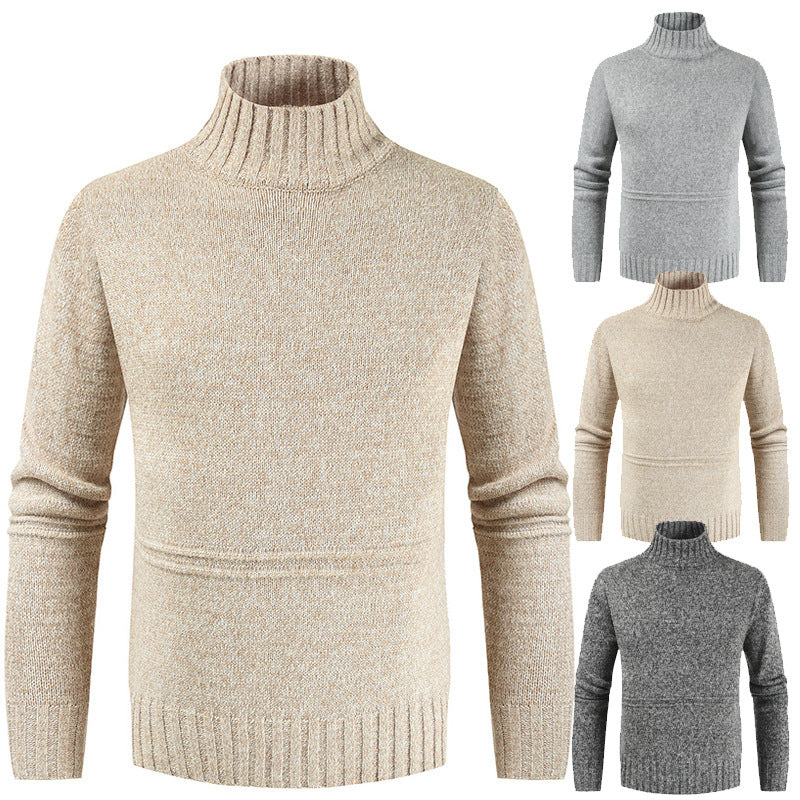 Turtleneck solid color sweater