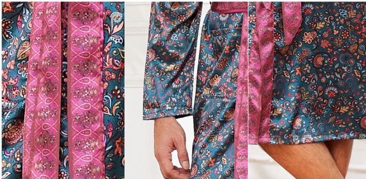 Fashion Personality New Men's Bathrobe Thin