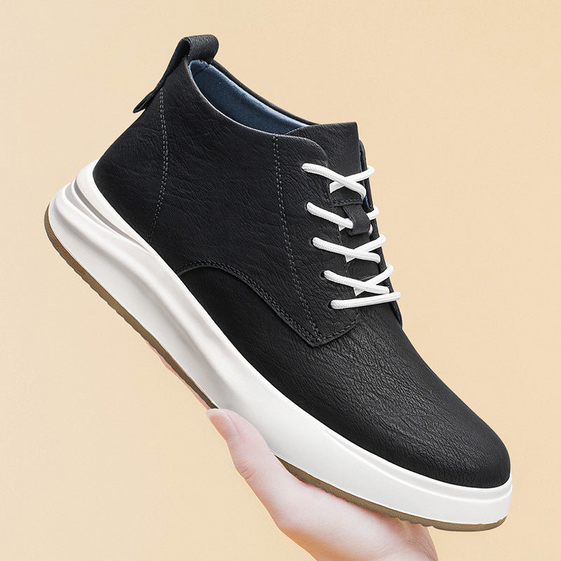 Men's Retro Workwear Height Increasing Leisure Board Shoes