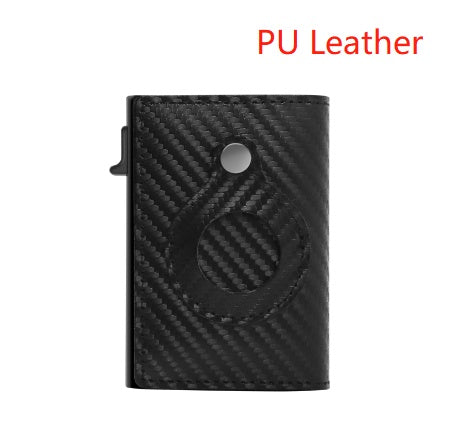 Rfid Card Holder Men Black Short Purse Small Leather Slim Wallets Mini Wallets For Airtag Air Tag