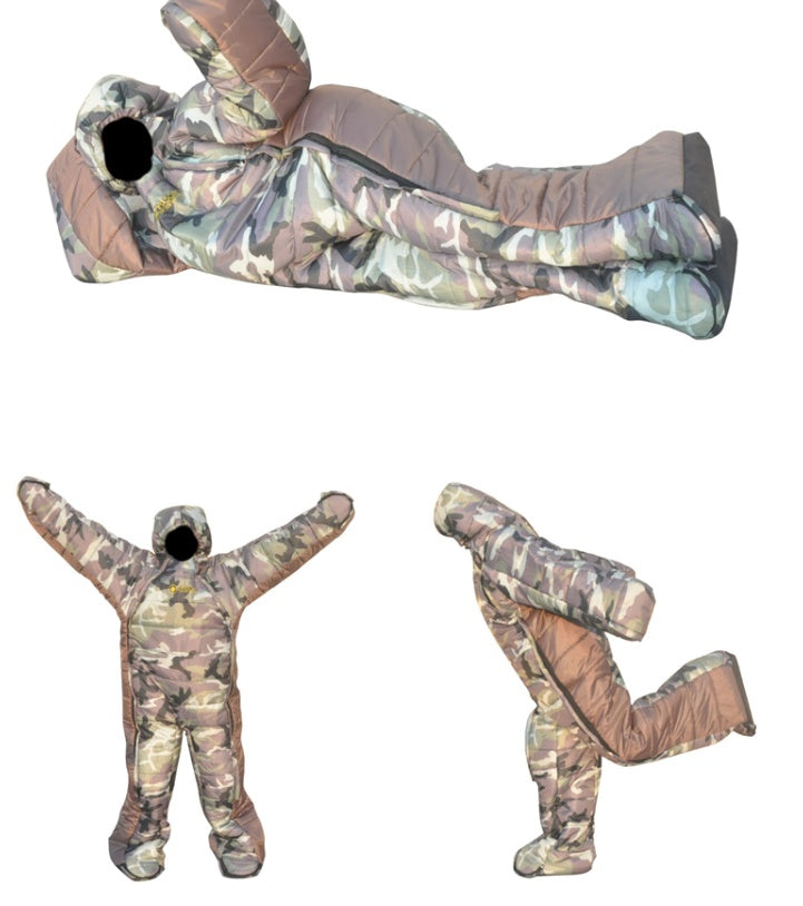 Human sleeping bag humanoid sleeping bag can walk mummy sleeping bag wild warm sleeping bag hospital accompanying sleeping bag to keep warm