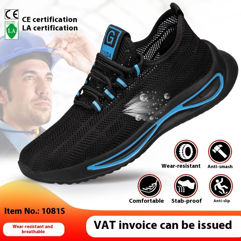 Steel Toe Shoes With Soft Soles Anti-smash And Anti-puncture