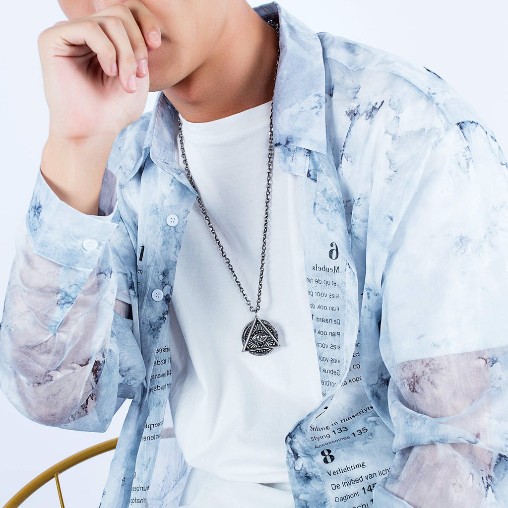 Freemason Pendant Necklace Men's